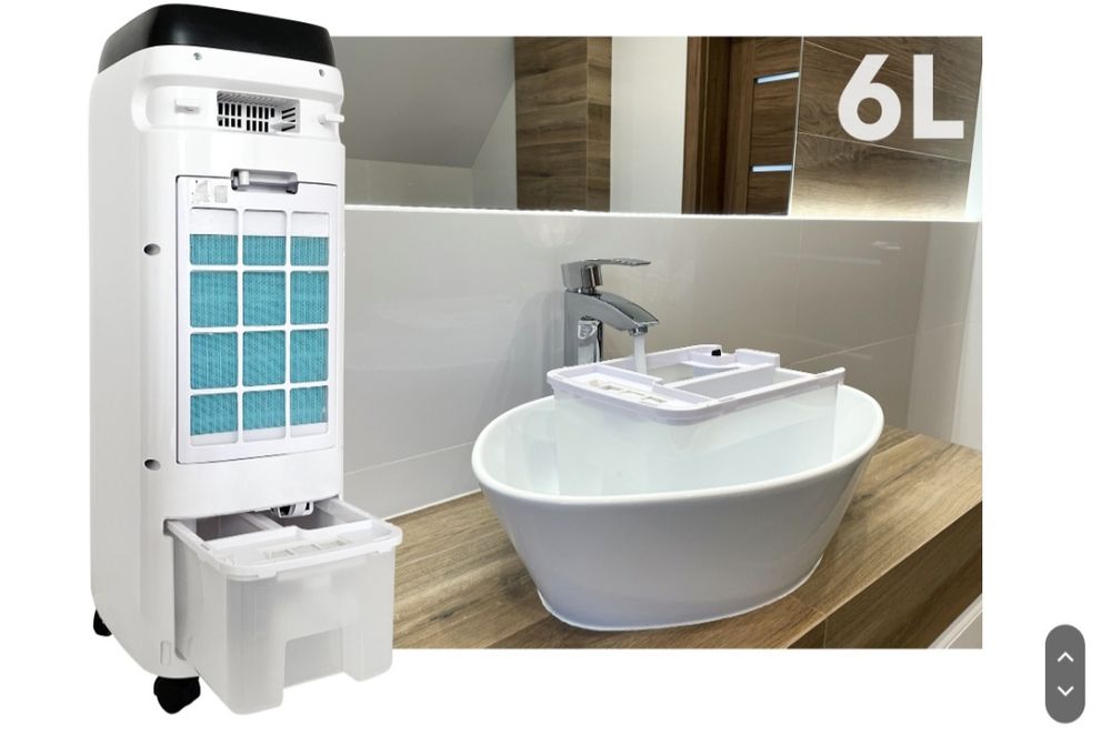 Klimator wodny EBERG hybrydwy 4w1 klimator ,nawilżacz,oczyszczacz,cyrk