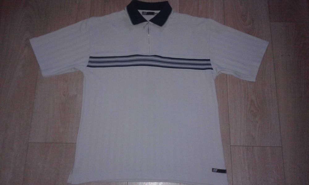 L/50 Polo męskie T-shirt beżowy krótki rękaw