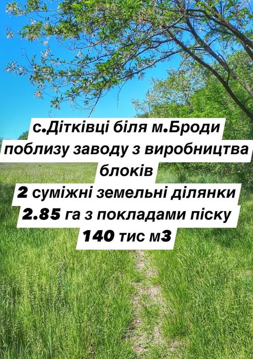 Земля з покладами піску с.Дітківці
