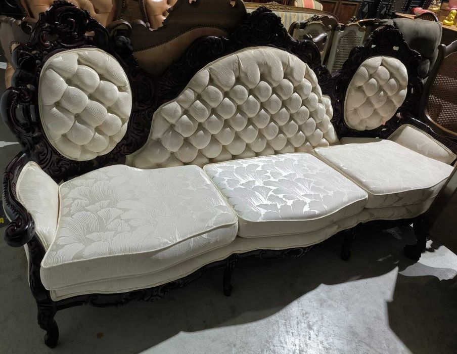 Poltrona e cadeirão em Pau Rosa - Como novo