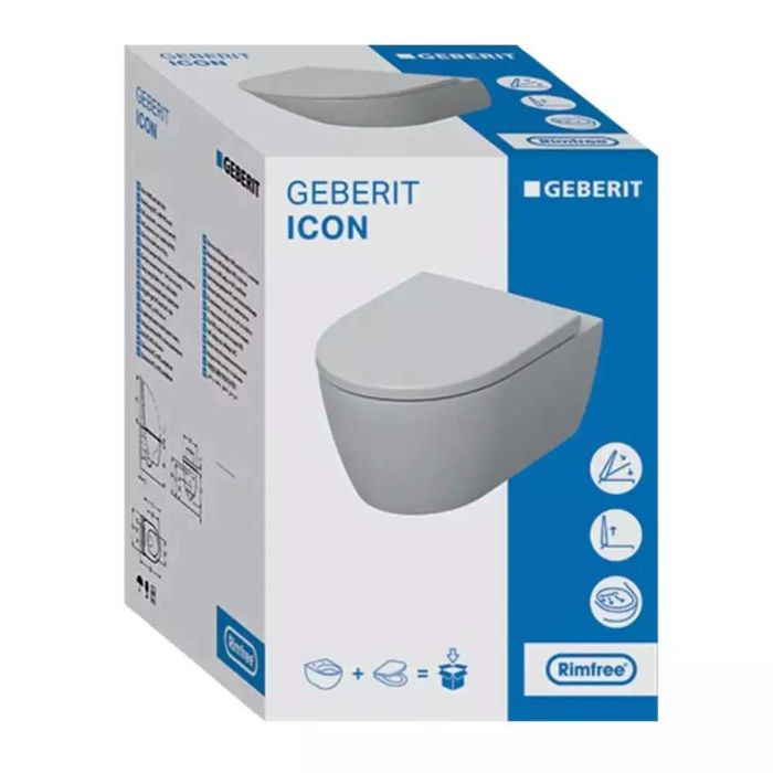 501.664.00.1 Geberit iCon Унітаз підвісний Rimfree з кришкою дюропласт
