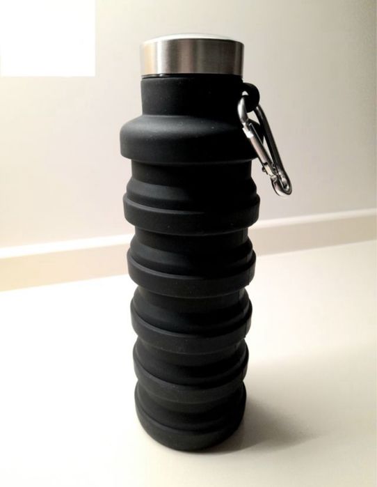 Garrafa de silicone dobrável