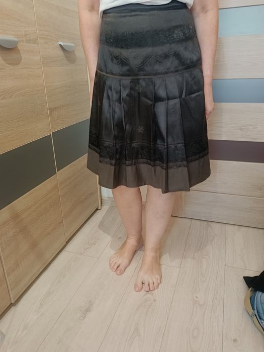 Spódnica damska czarno-brązowa