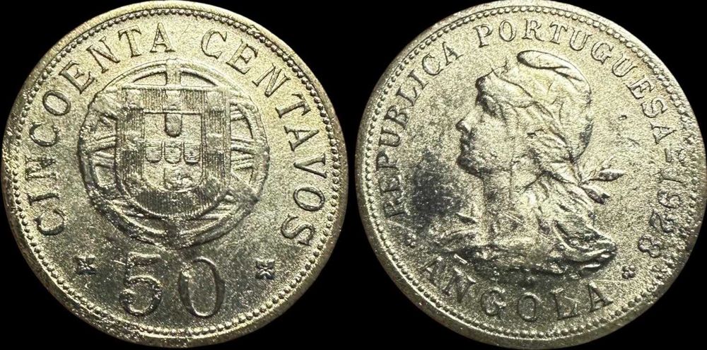 50 Centavos - 1928 - Angola