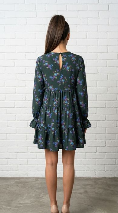 Платье-комбинезон ASOS DESIGN с неоновым цветочным принтом и оборками, р. M (38)