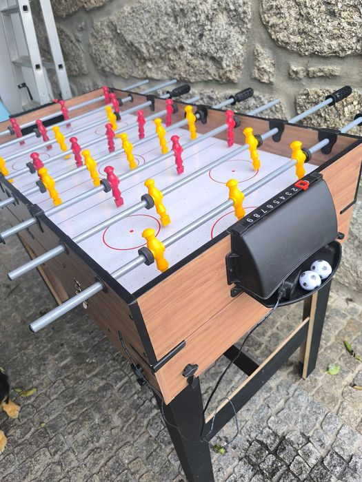 Mesa 3 em 1 Matraquilhos, mesa hóquei e bilhar