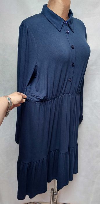 Nowa sukienka Bonprix 44/46 Wiskoza lejąca lekka basic classic tuszująca