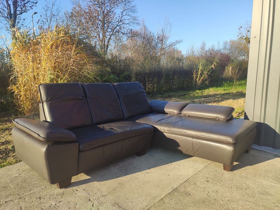 Narożnik skórzany/rogówka/ wypoczynek-skóra naturalna! Nowoczesny!