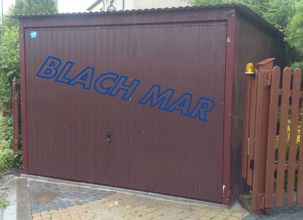 Garaż blaszany blaszak 3x5 uchylna kolor