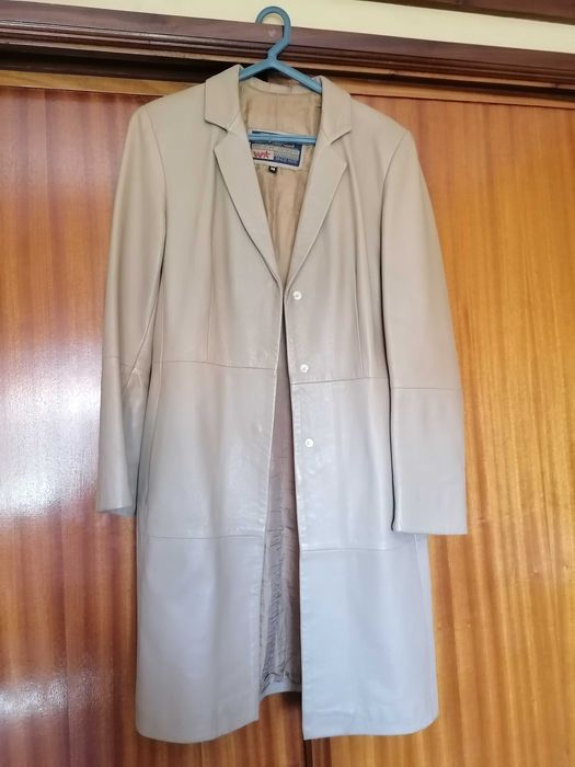 Casaco comprido bege W52