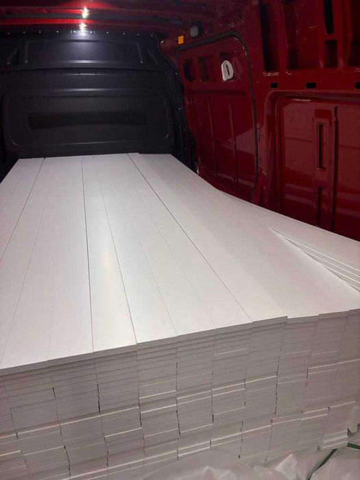 Białe laminowane listwy/panele płyty meblowe 270×10×2 cm – 1500 sztuk