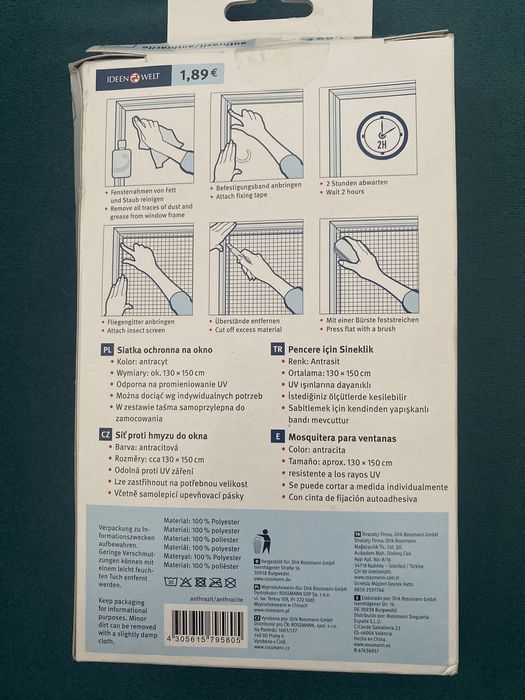 Moskitiera 130 x 150 z możliwą regulacją wymiarów