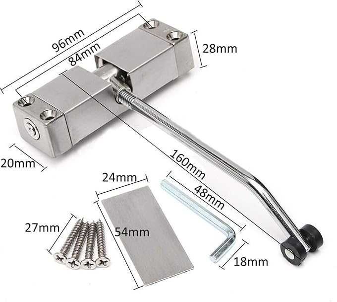 Samozamykacz do drzwi automatyczny domykacz regulowany mocny