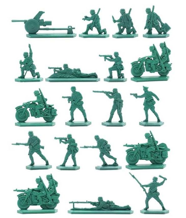 Żołnierzyki 1:48 - piechota niemiecka i radziecka (WW2)