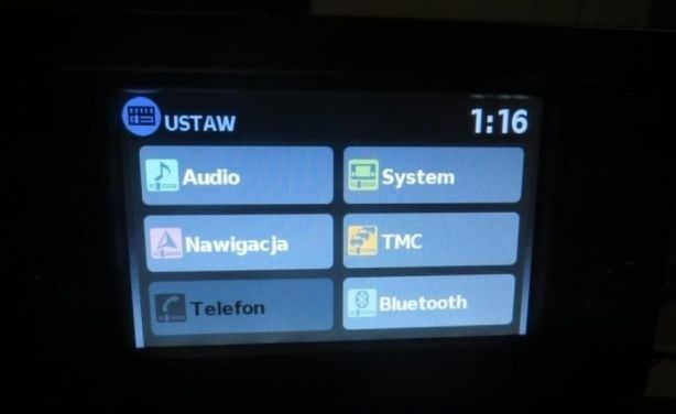 Nissan polskie menu język polski Warszawa nawigacja LCN1