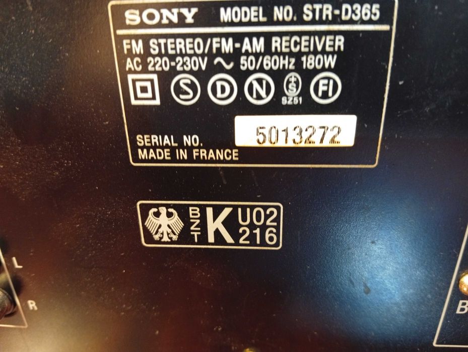 Винтажный усилитель Sony STR-D 365 с пультом 2х 90 вт 4-16 ом.90 гг.