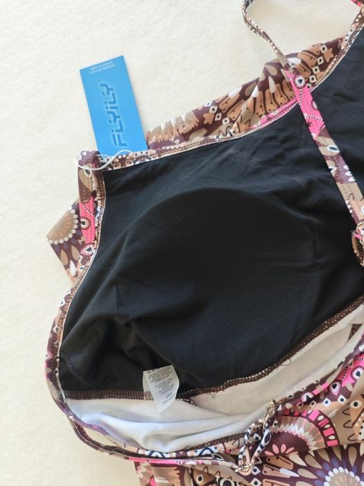 Strój kąpielowy dwuczęściowy tankini wzory falbanka XXXL