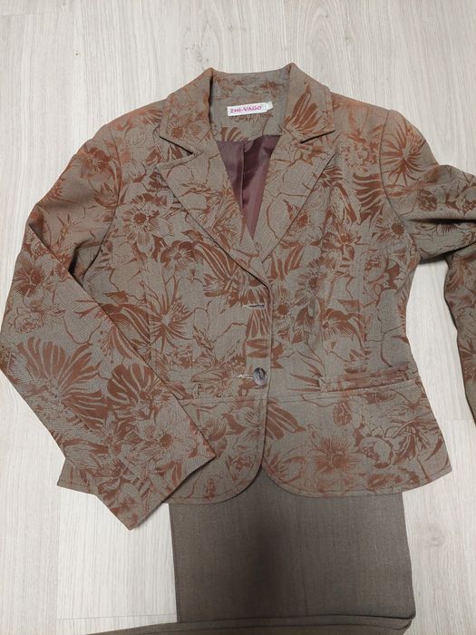 Garnitur Marynarka szerokie spodnie 38