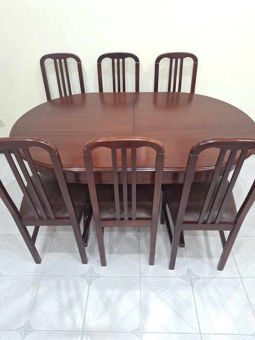 Mesa sala jantar + 6 cadeiras