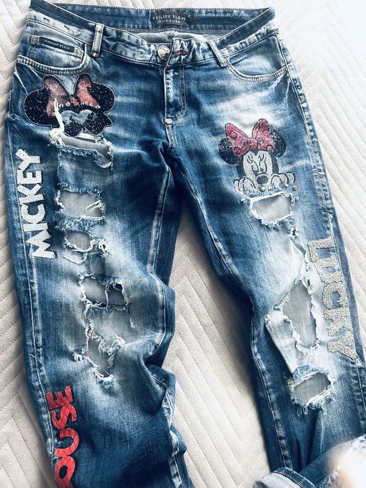 Spodnie Philipp Plein myszka miki cekiny mouse