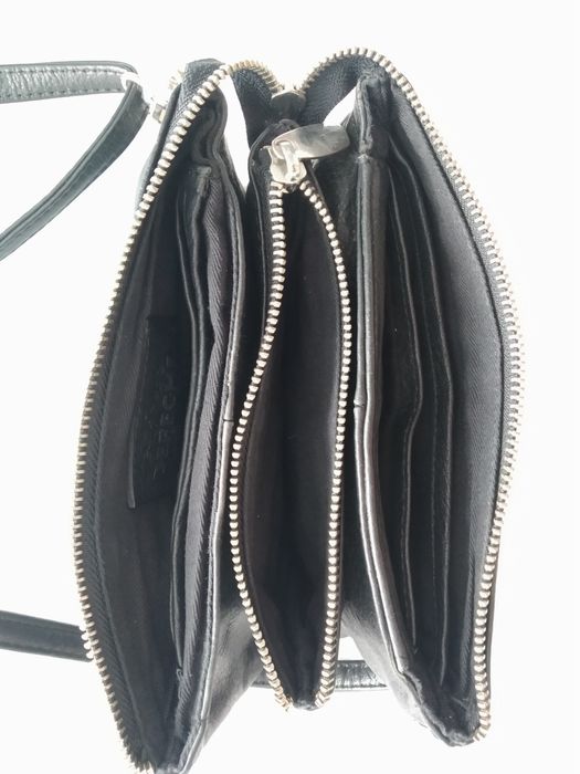 Сумка-портмоне, синий Adax, и черный Depeshe, кожа, фирма.