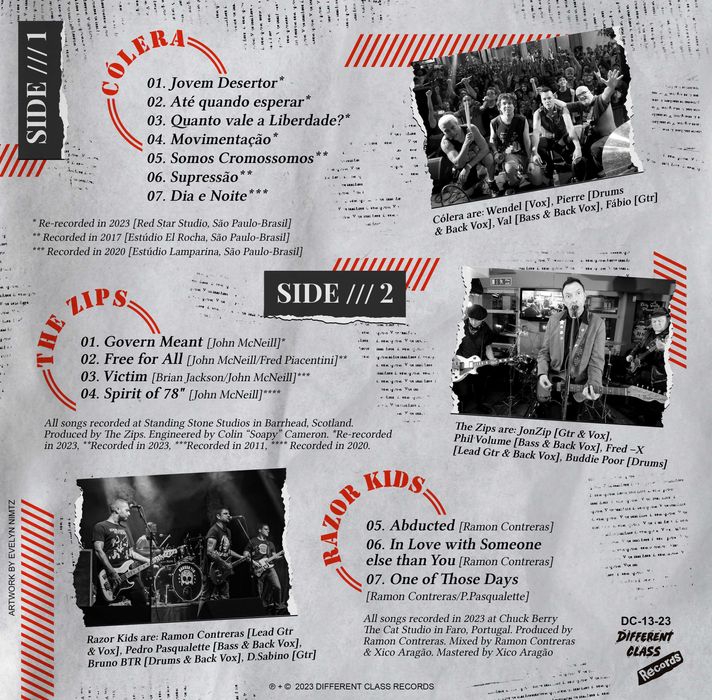 Colera Punk LP hc Razor Kids The Zips punk garage Hardcore Portugal