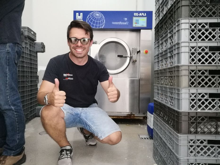 Queijaria máquina de lavar telas industrial