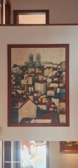 Quadro original emoldurado óleo sobre tela