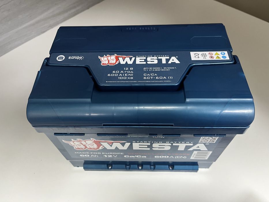 Автомобильный аккумулятор WESTA 6CT-60 А
