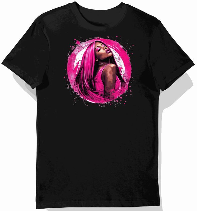 Koszulka męska czarna z motywem rapu Nicki Minaj XL