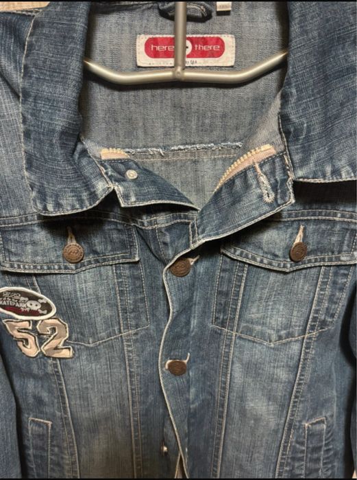 Casaco de ganga tam 164/ S  Here+There. Excelente estado