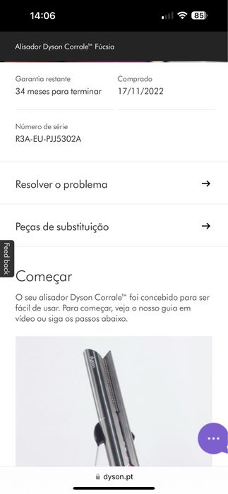 Alisador Dyson Corrale Fúcsia de Novembro/2022