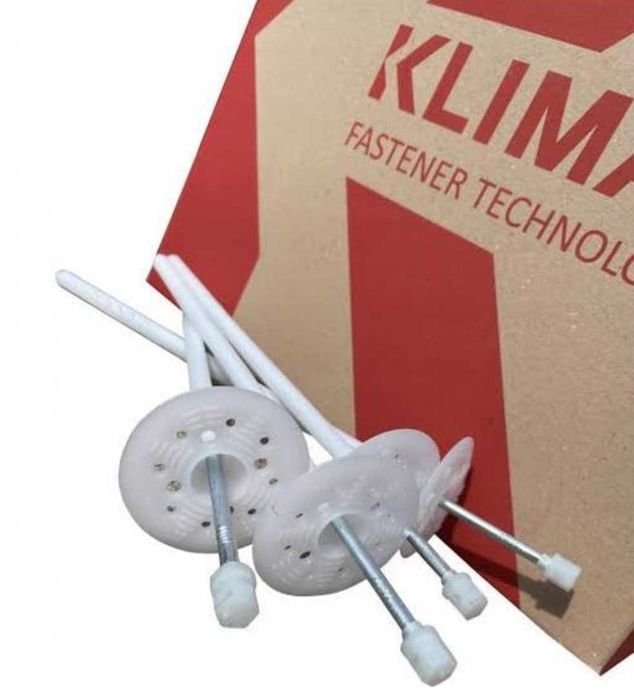 Kołki*dyble do styropianu 22cm metalowy trzpień długa strefa*LFMG