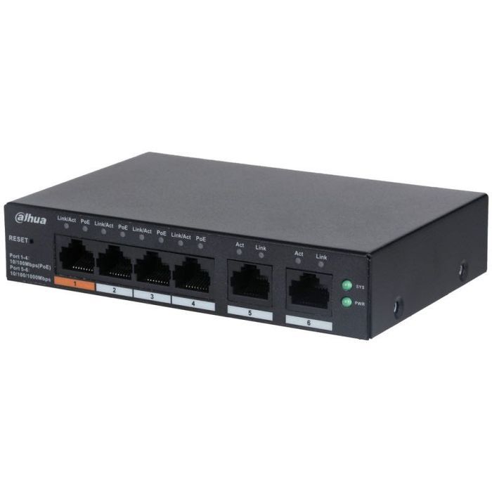 CS4006-4ET-60 Dahua switch PoE 4-portowy 2x uplink LAN chmura