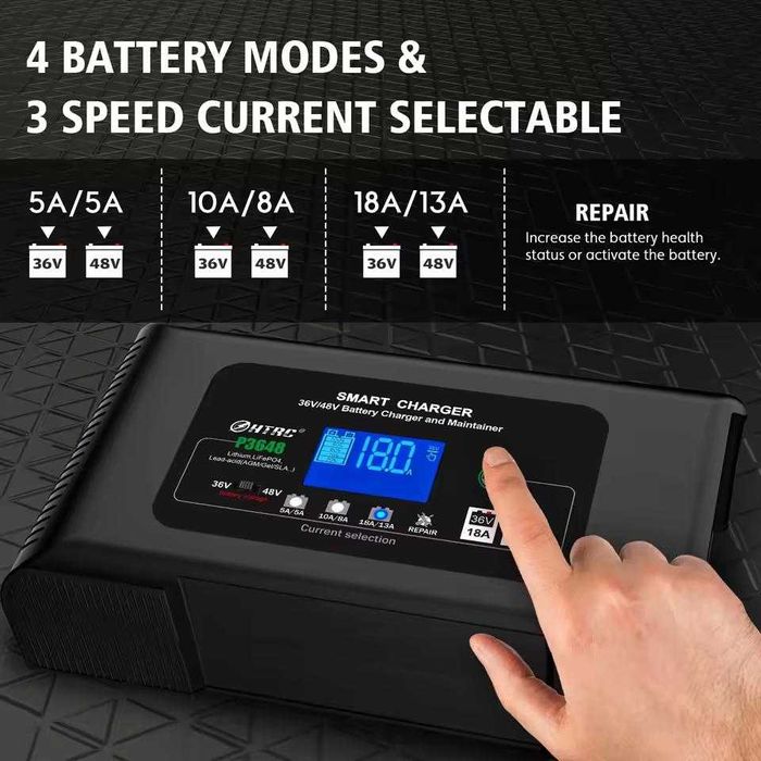 Зарядний пристрій  HTRC Smart на 36 V 48 V 18A LifePo4 Agm Gel
