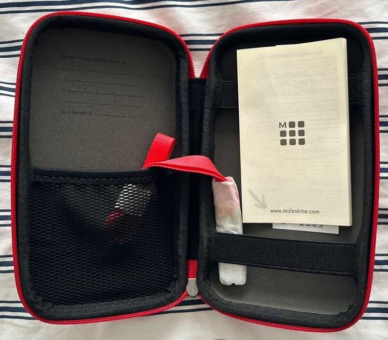 Moleskine Journey Hard Pouch Small – Vermelho – Novo