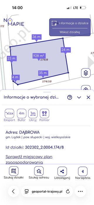 DZIAŁKI BUDOWLANE Z KOMPLETEM DOKUMENTÓW Dąbrowa | gm. Lądek | powiat słupecki - Widok 2
