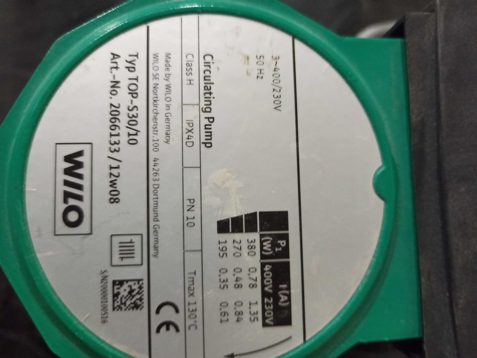 Pompa obiegowa wilo top s30/10