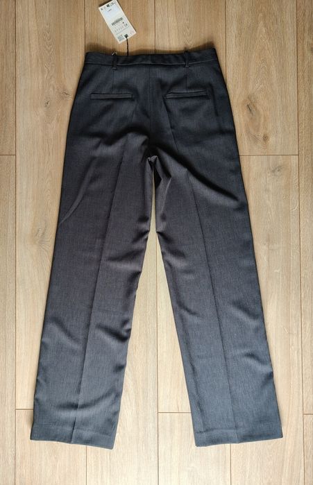 Zara klasyczne szare spodnie szerokie. XS nowe
