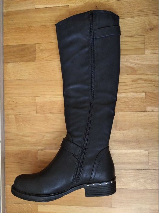 Jenny Fairy 37 nowe kozaki buty z klamrą czarne zimowe