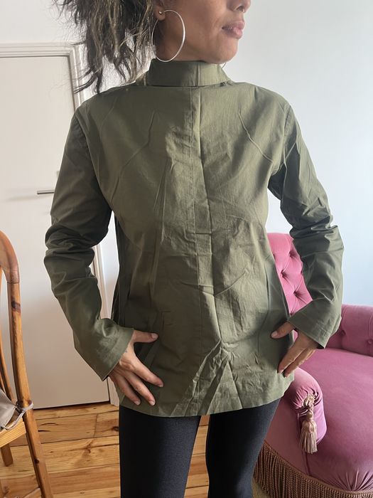 Camisa de Velcro cor tropa com estilo tamanho S/M