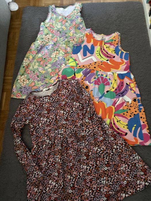 Sukienka letnia dla dziewczynki  H&M 3 sztuki