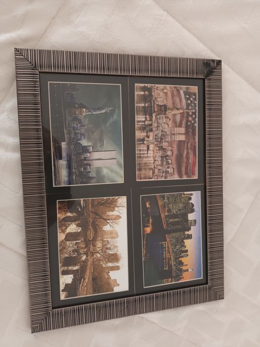 2 Molduras Metalizadas com paisagem de Nova Iorque