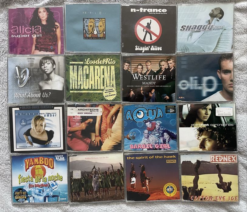 Płyty cd Single zestaw 16 sztuk