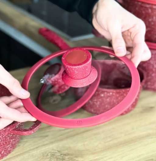 Набор посуды кастрюль с гранитным антипригарным покрытием антипригарна