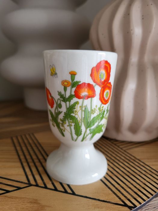 Pucharek kieliszek ceramiczny malowany maki