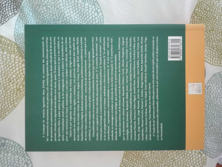 A noção de ser, antologia crítica da poesia de Agostinho Neto. ANGOLA.