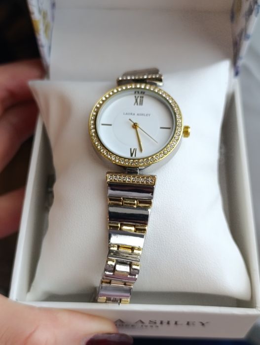 Zegarek damski Laura Ashley srebro zloty nowy cena 335 pln