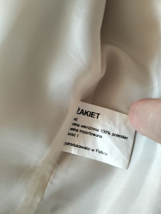 Żakiet jasny beż r. M/38   jak nowy
