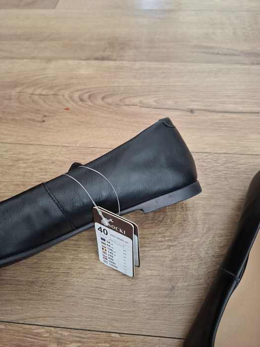 czarne, skórzane baleriny marki Lasocki , r. 40